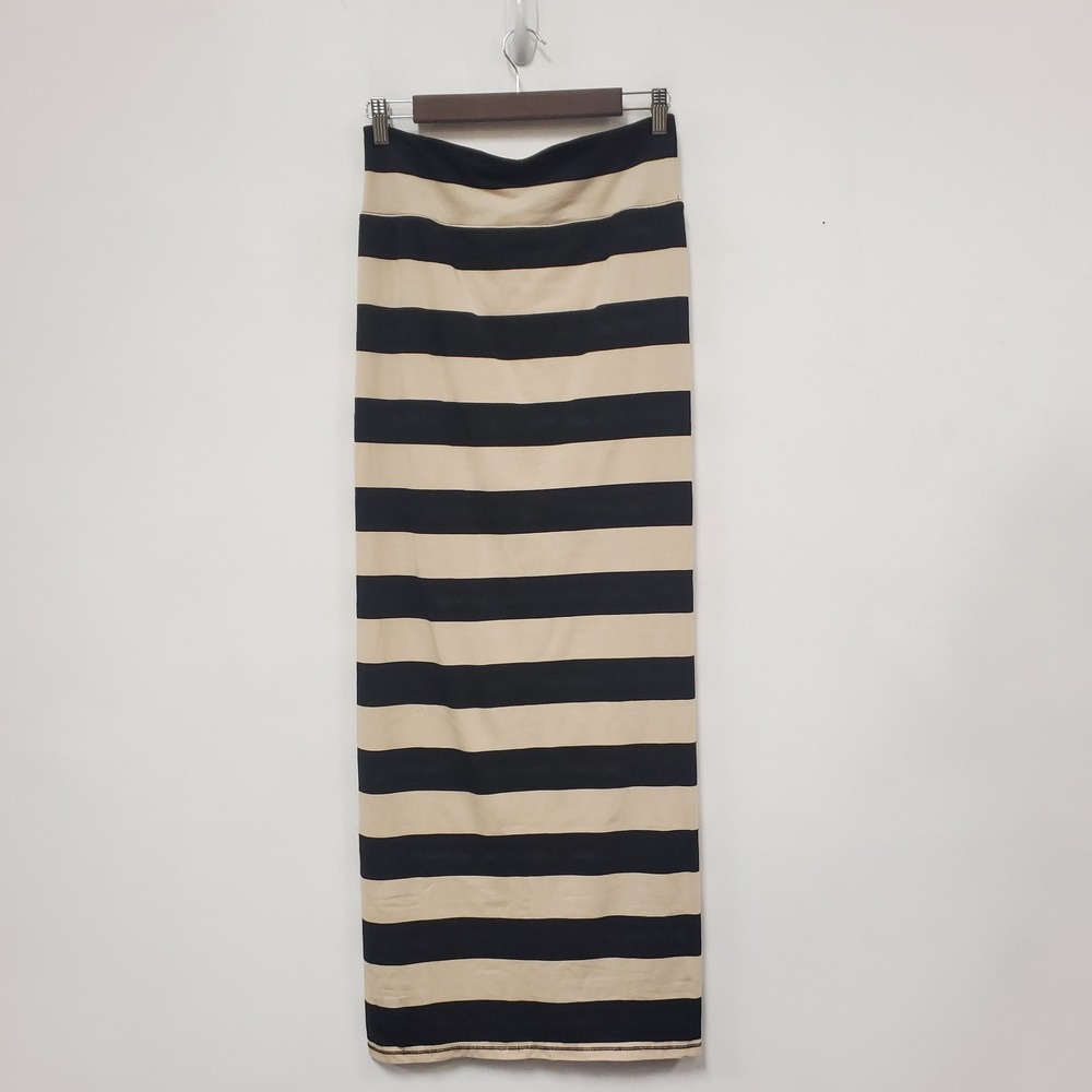 Free People Striped Maxi Skirt Size M Fitted Retro Twee Quirky Y2K Indie Artsy